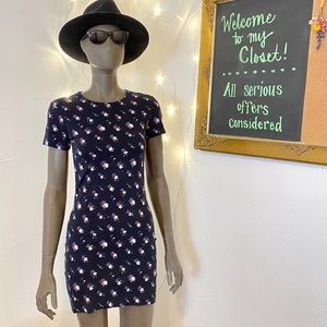 TopShop Floral T-Shirt Dress